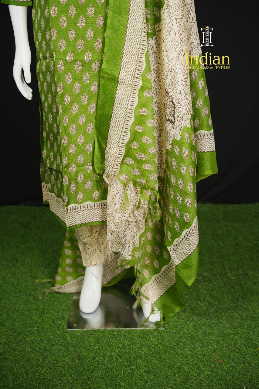 Printed Kota Sets - Green 3