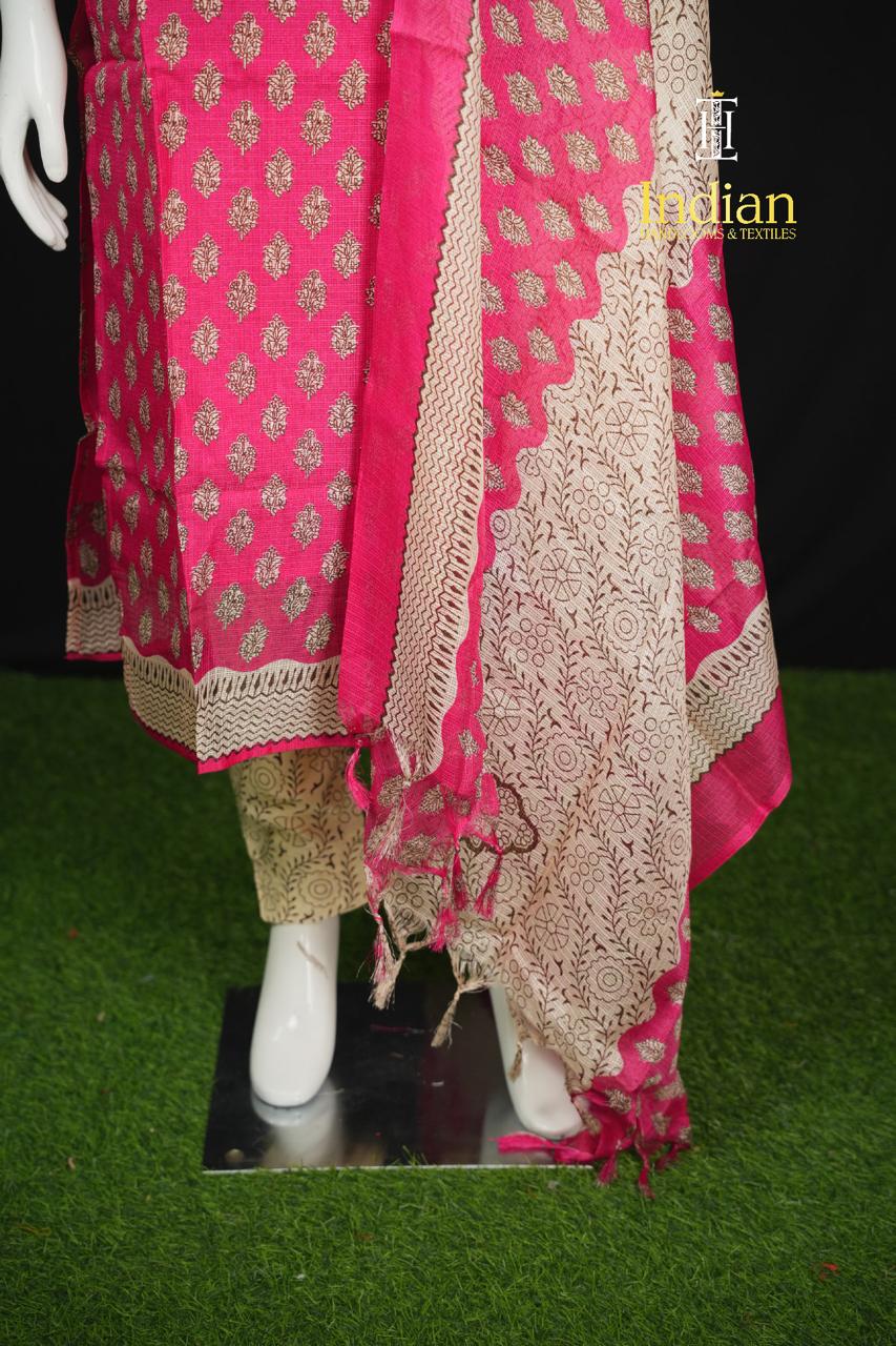 Printed Kota Sets - Pink    0000