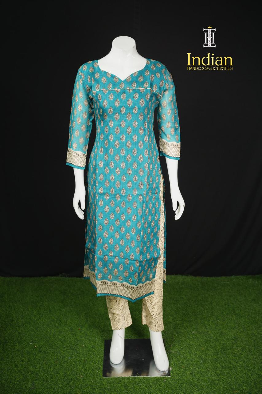 Printed Kota Sets - Rama Green  0123
