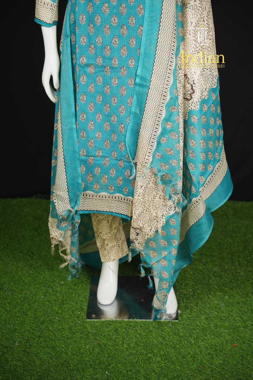 Printed Kota Sets - Rama Green  0123