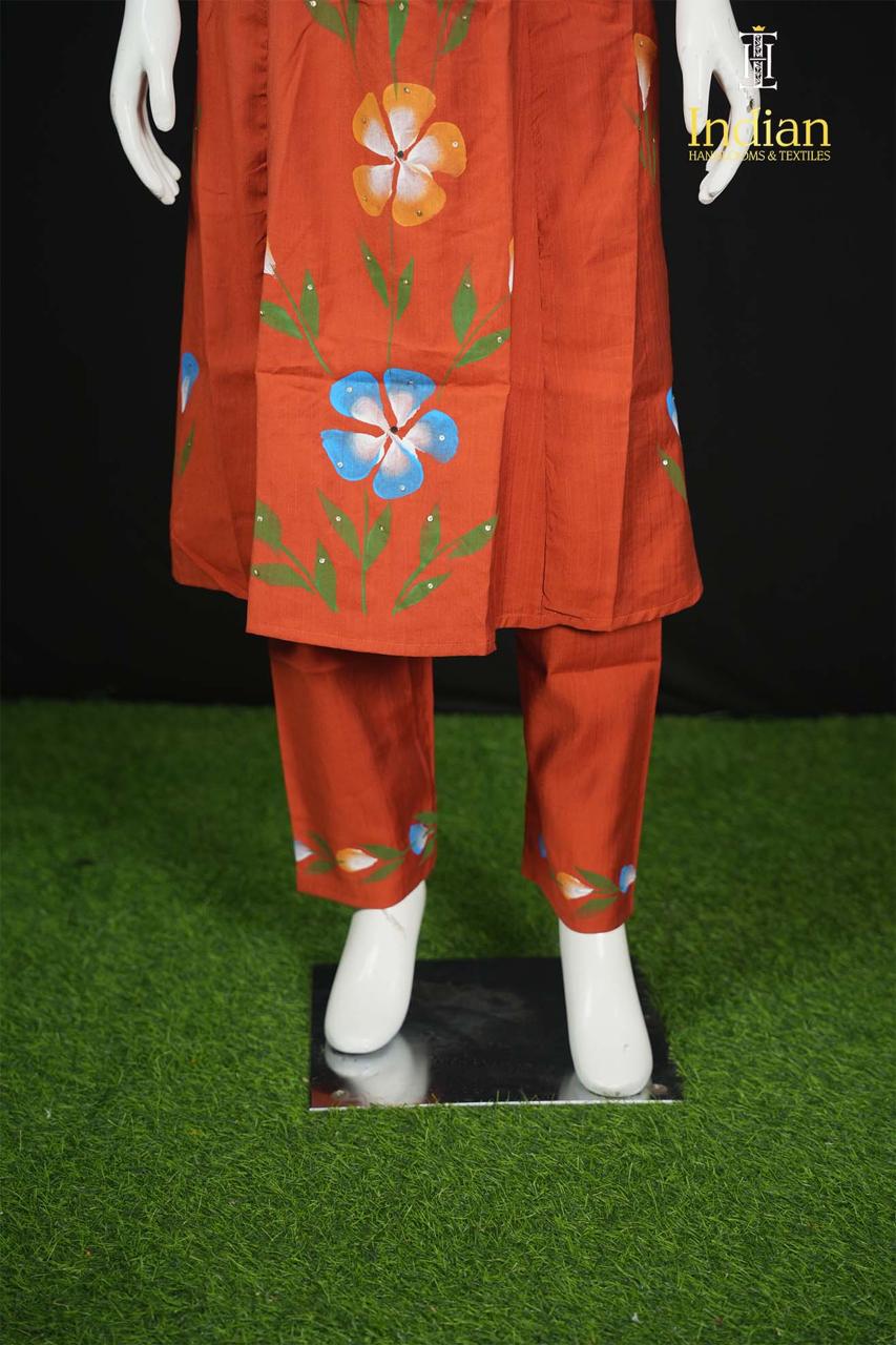 Brush Paint 2 Pc Set- Rust Orange 00