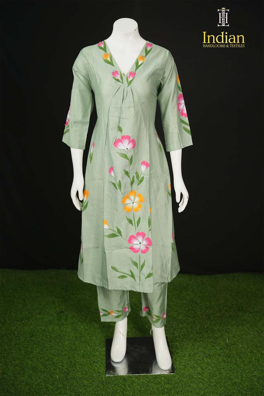 Brush Paint 2 Pc Set- Pista Green