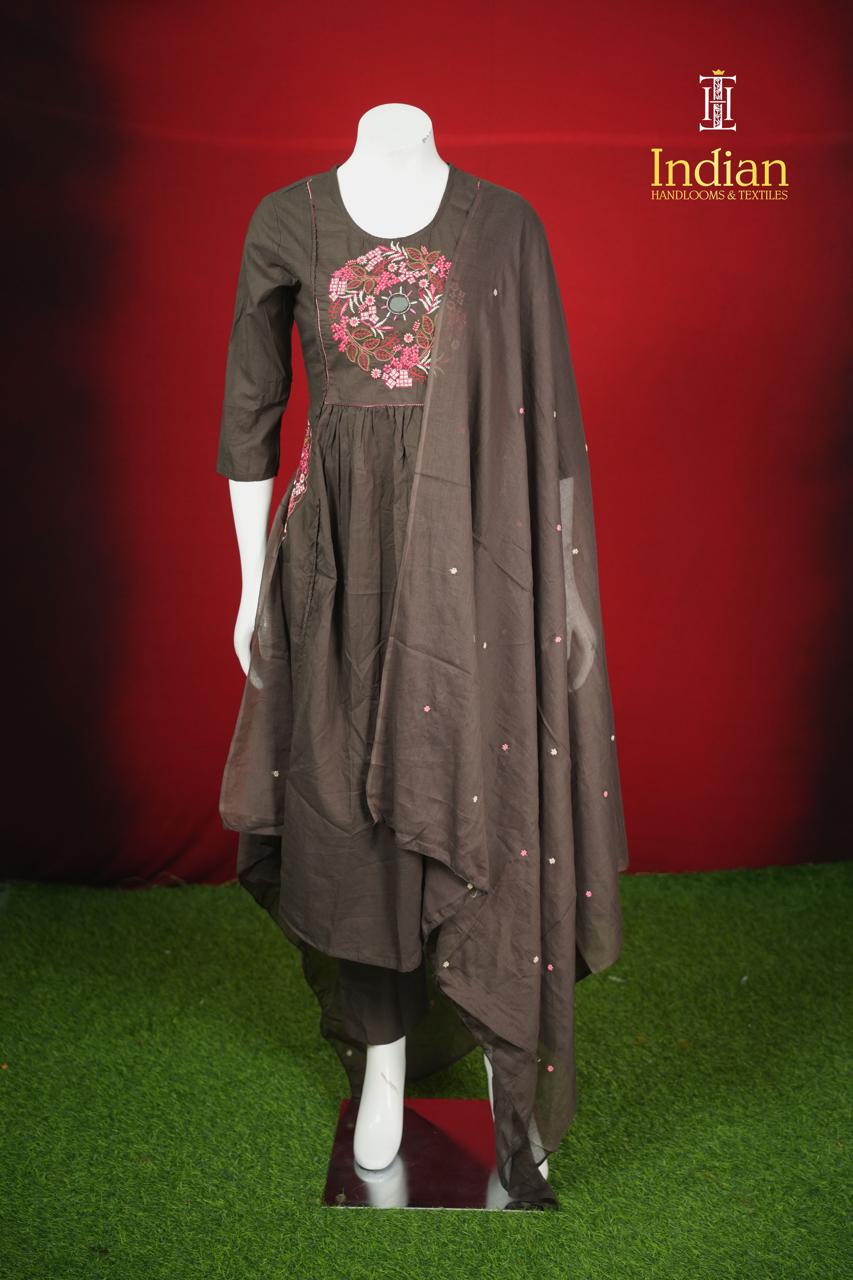 Jaipuri Cotton Sets 2-Dark Brown