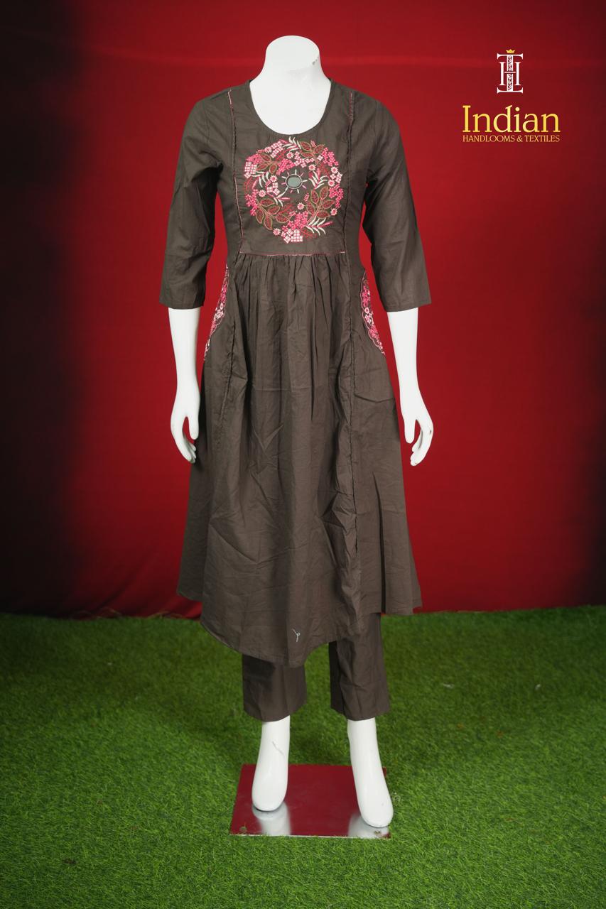 Jaipuri Cotton Sets 2-Dark Brown