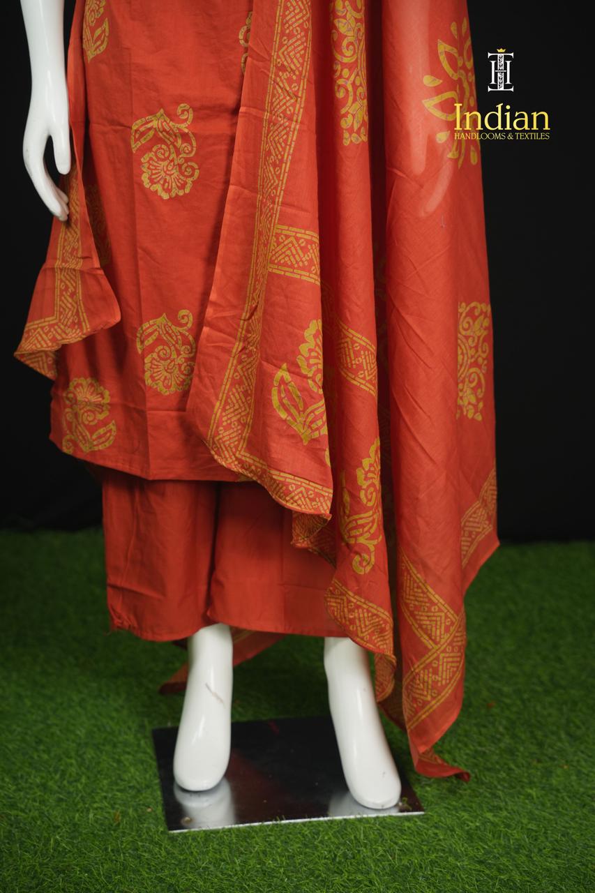 . Jaipuri Cotton Sets - Orange