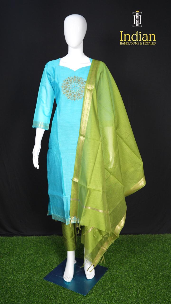 Mangalagiri Pattu Sets- Blue