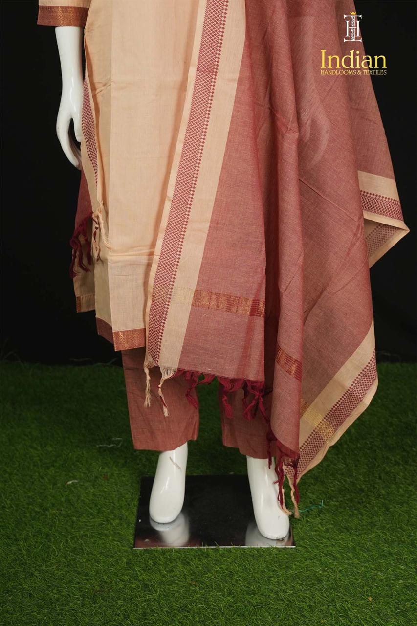 C Mangagiri Cotton Sets - Half &amp; Maroon