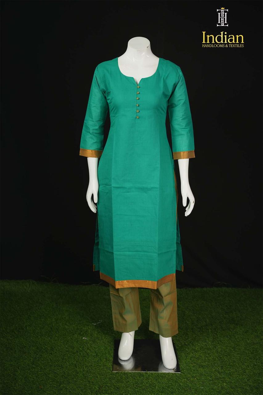 C Mangagiri Cotton Sets - Green &amp; Menthi Green