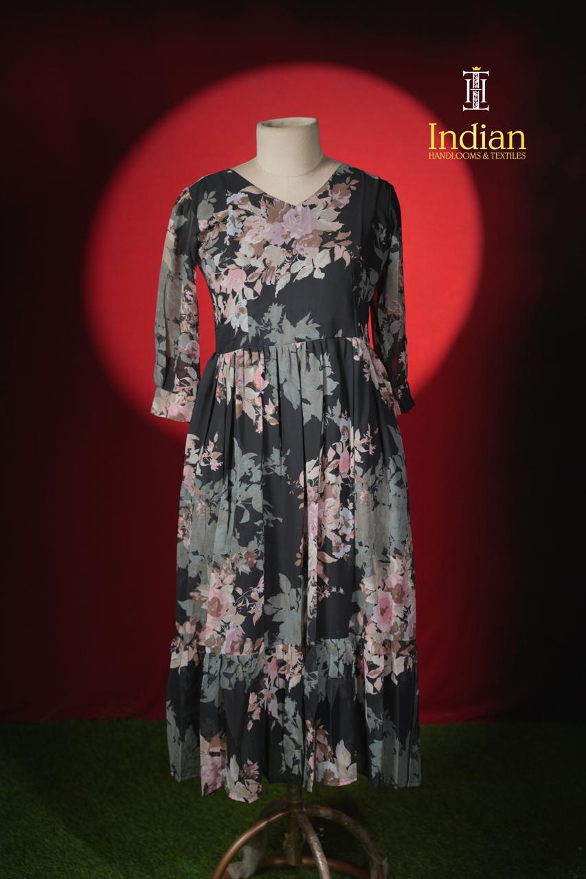 A Georgette Frocks - Black