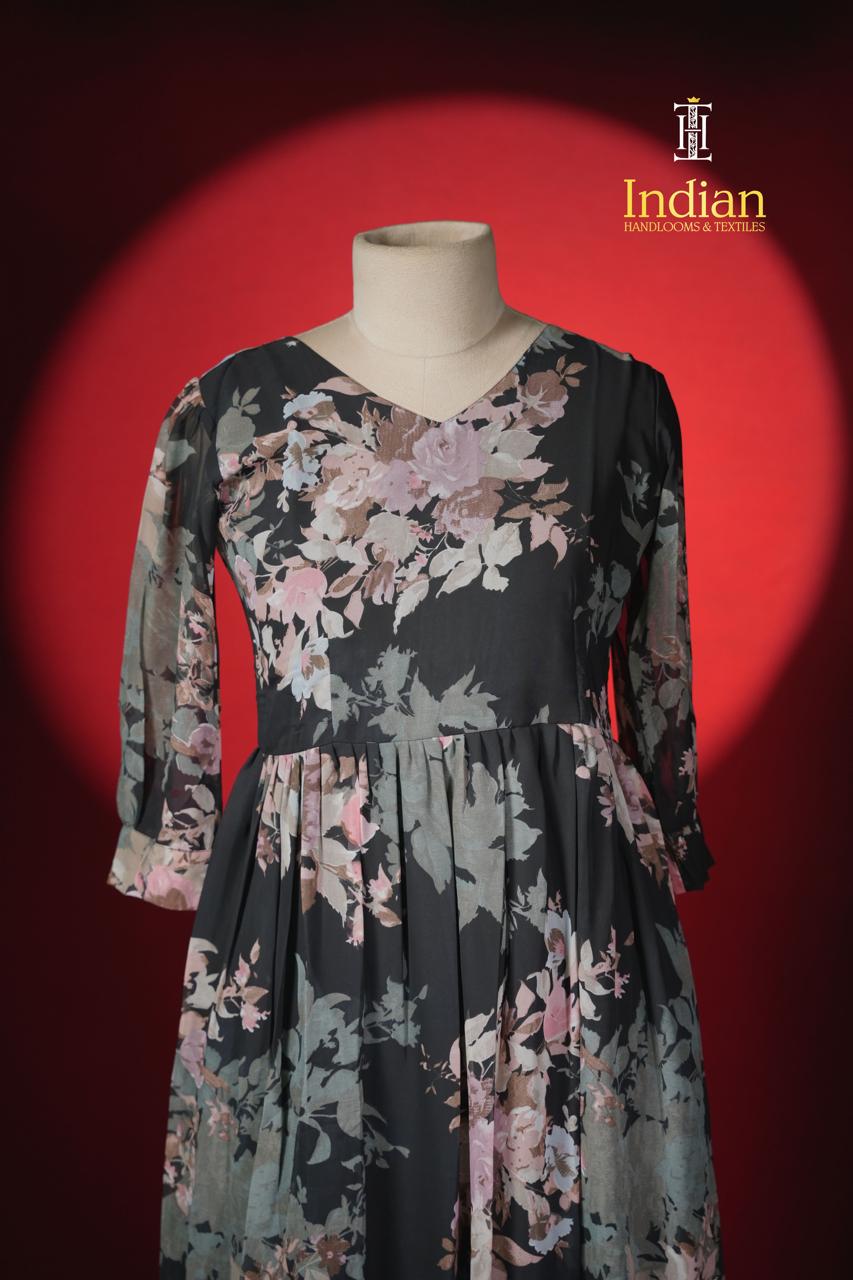 A Georgette Frocks - Black