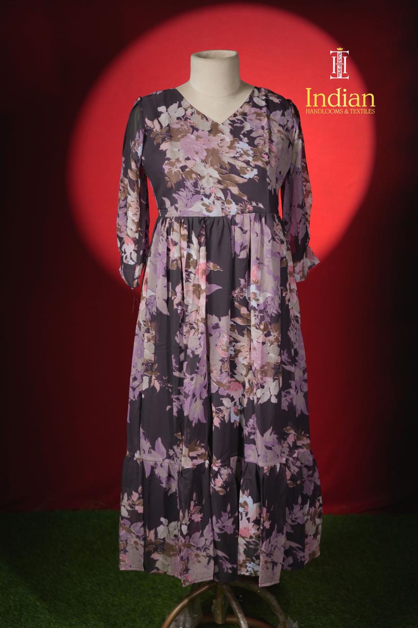 A Georgette Frocks - Dark Wine