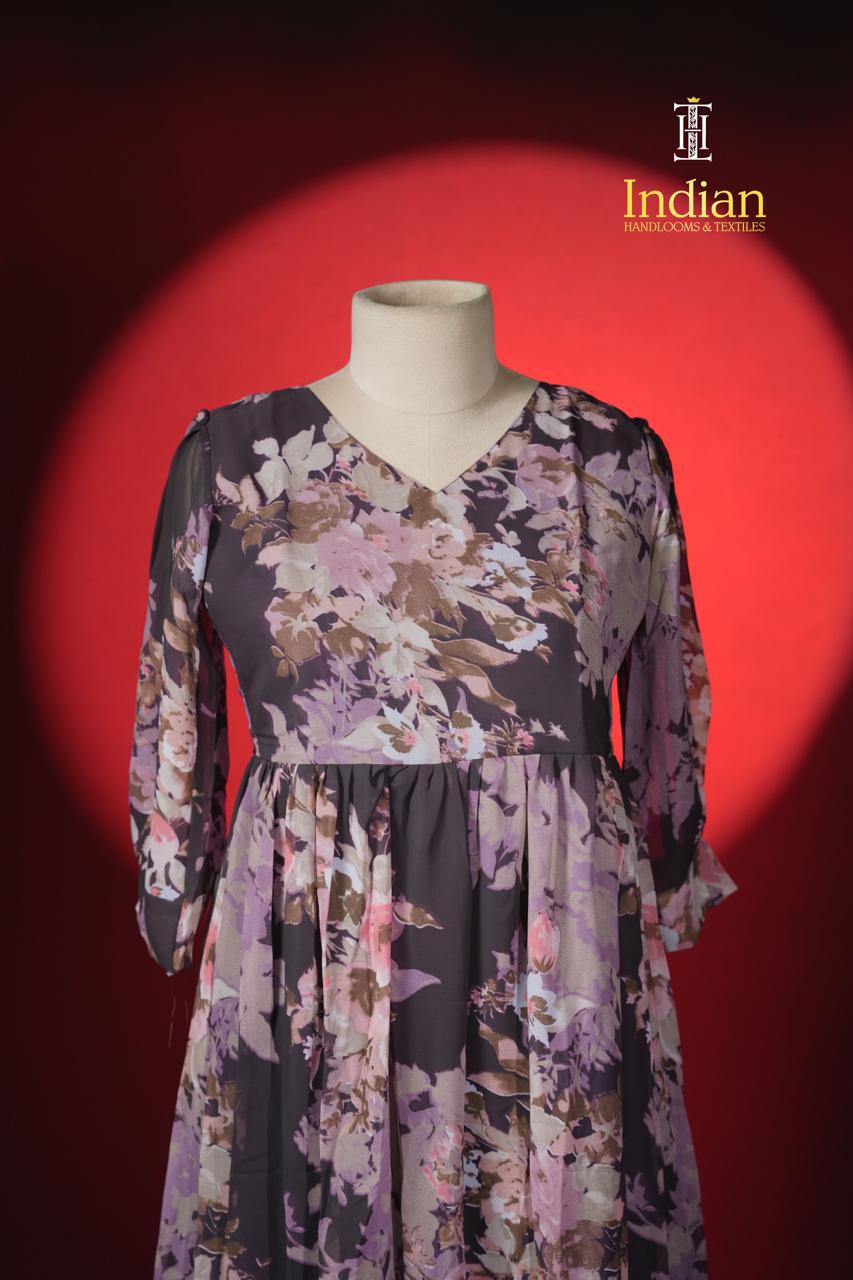A Georgette Frocks - Dark Wine