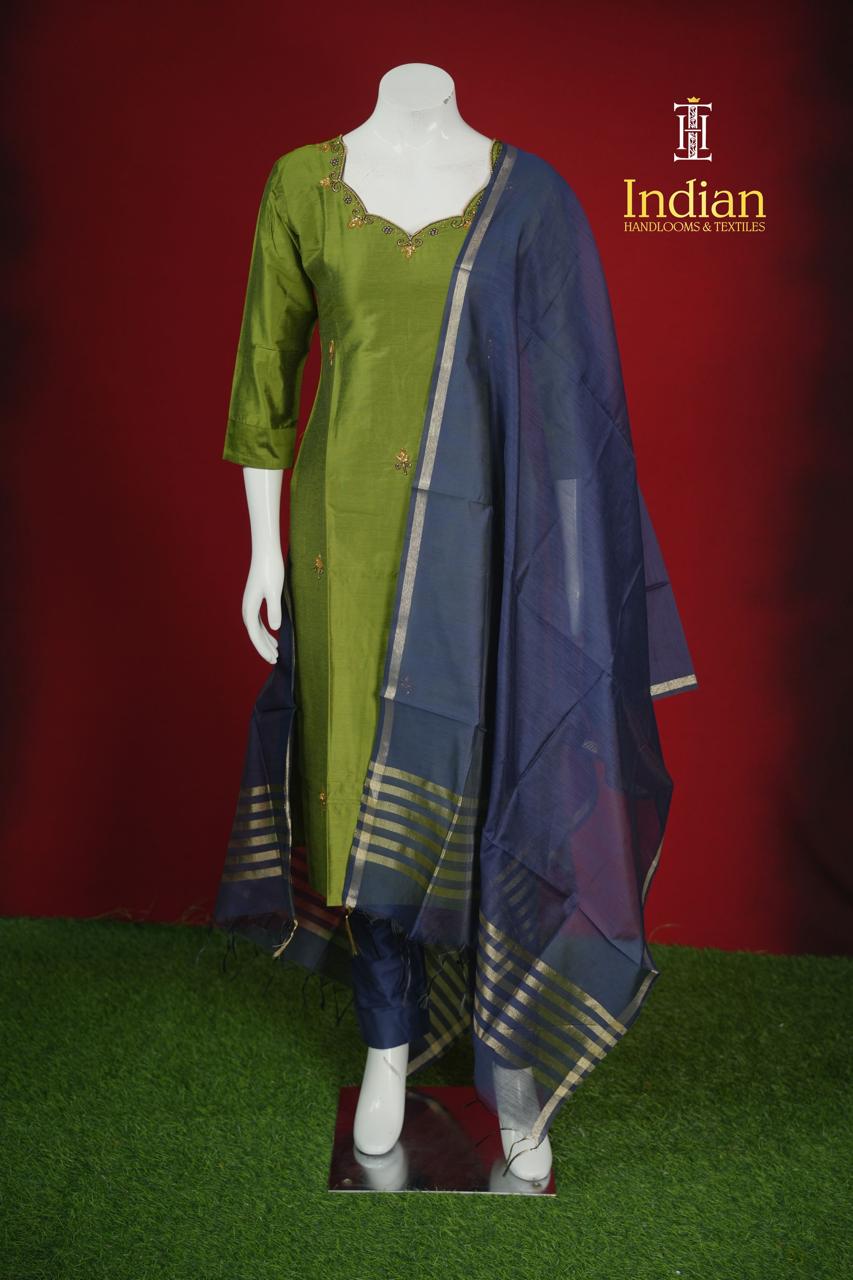 1 Raw Silk HW Sets - Green &amp; Blue