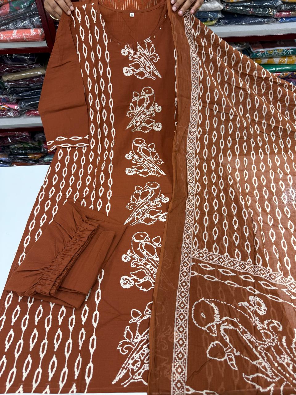A Jaipuri Cotton Sets - Brown