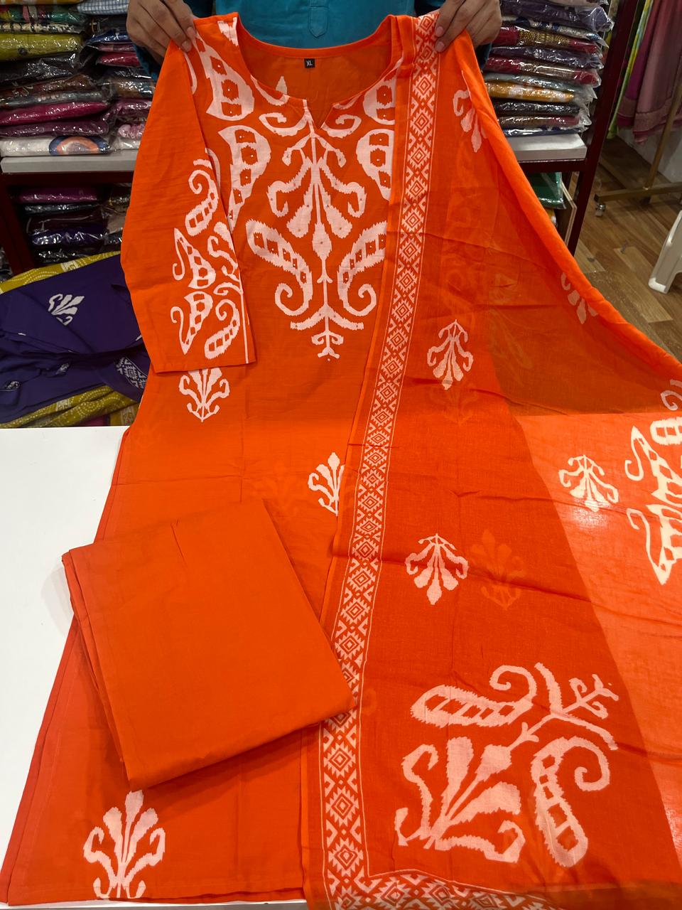 60/60 Jaipuri Cotton Sets - Orange 1