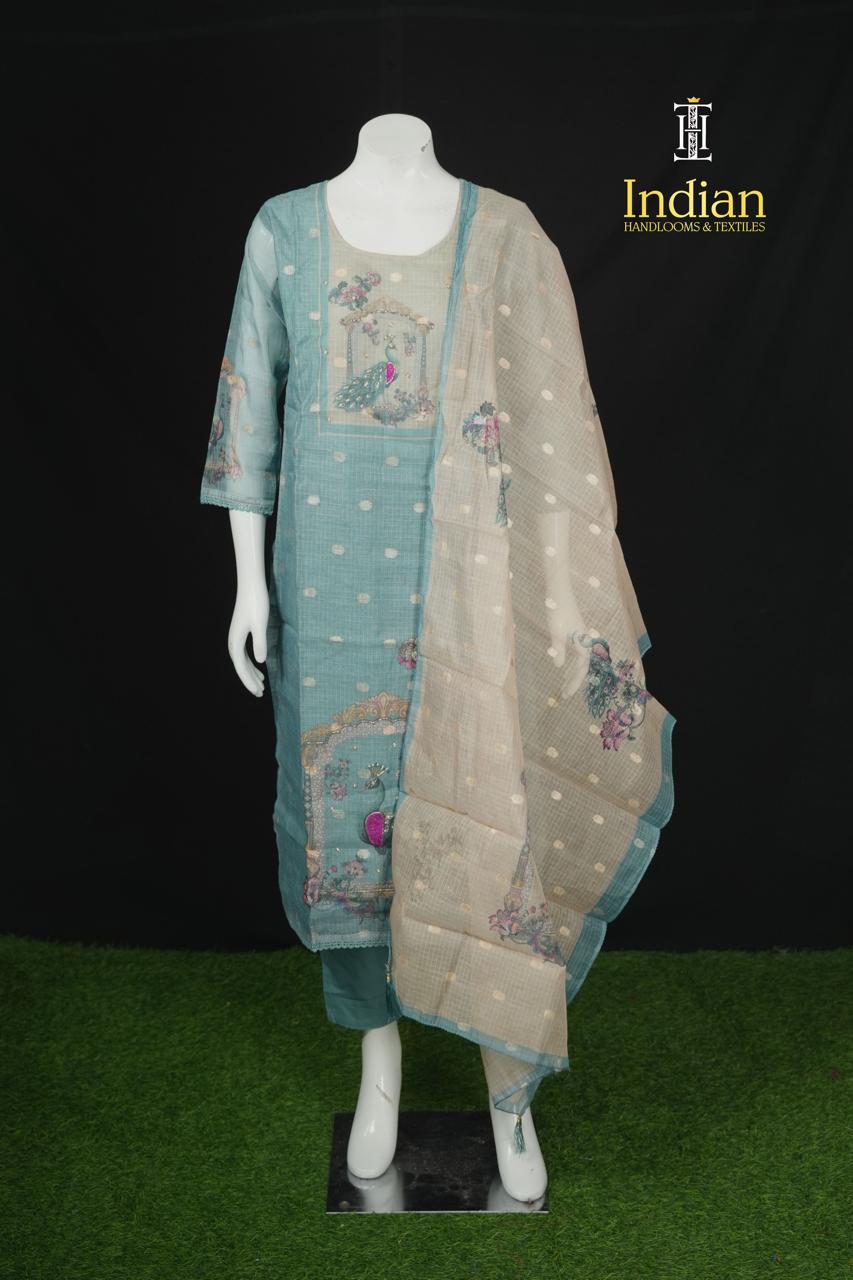 Digital Kota Cotton Sets - Sea Blue