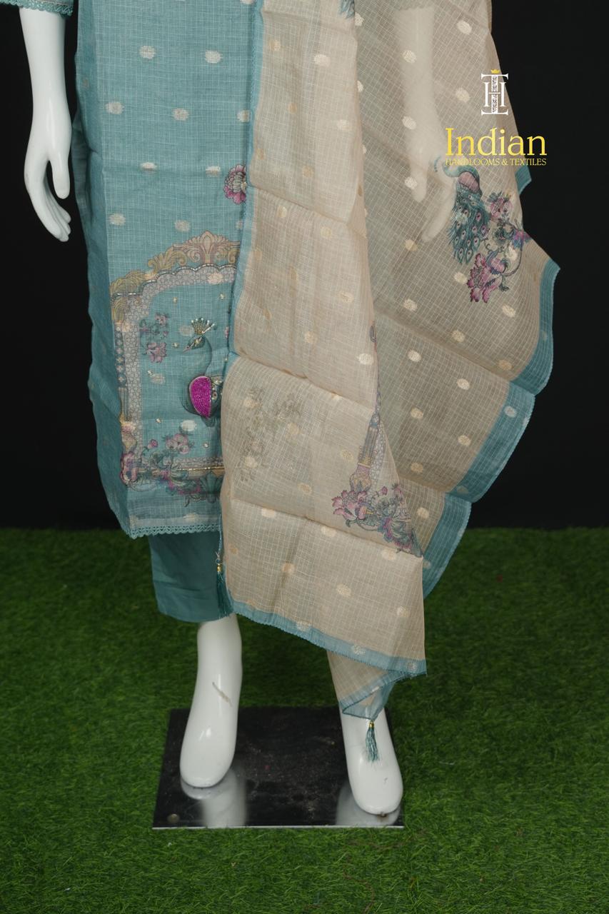 Digital Kota Cotton Sets - Sea Blue