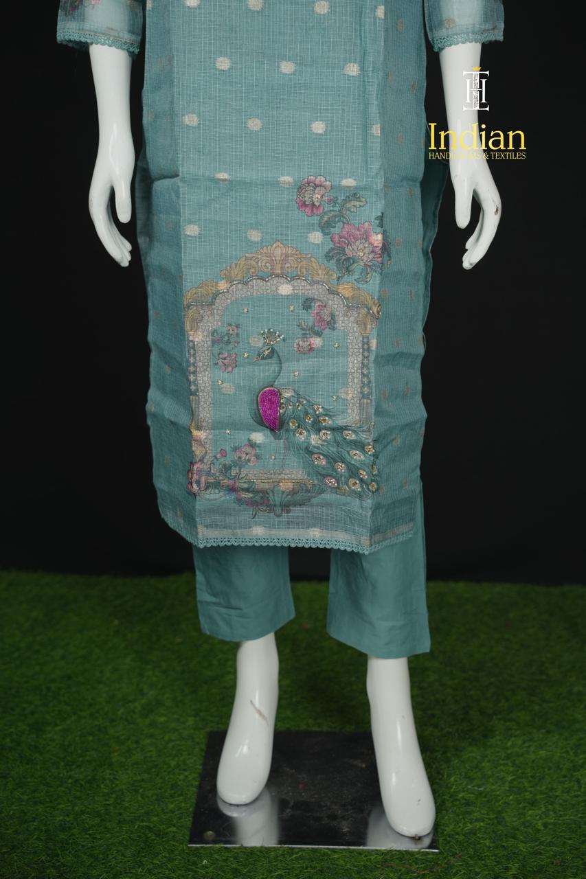 Digital Kota Cotton Sets - Sea Blue