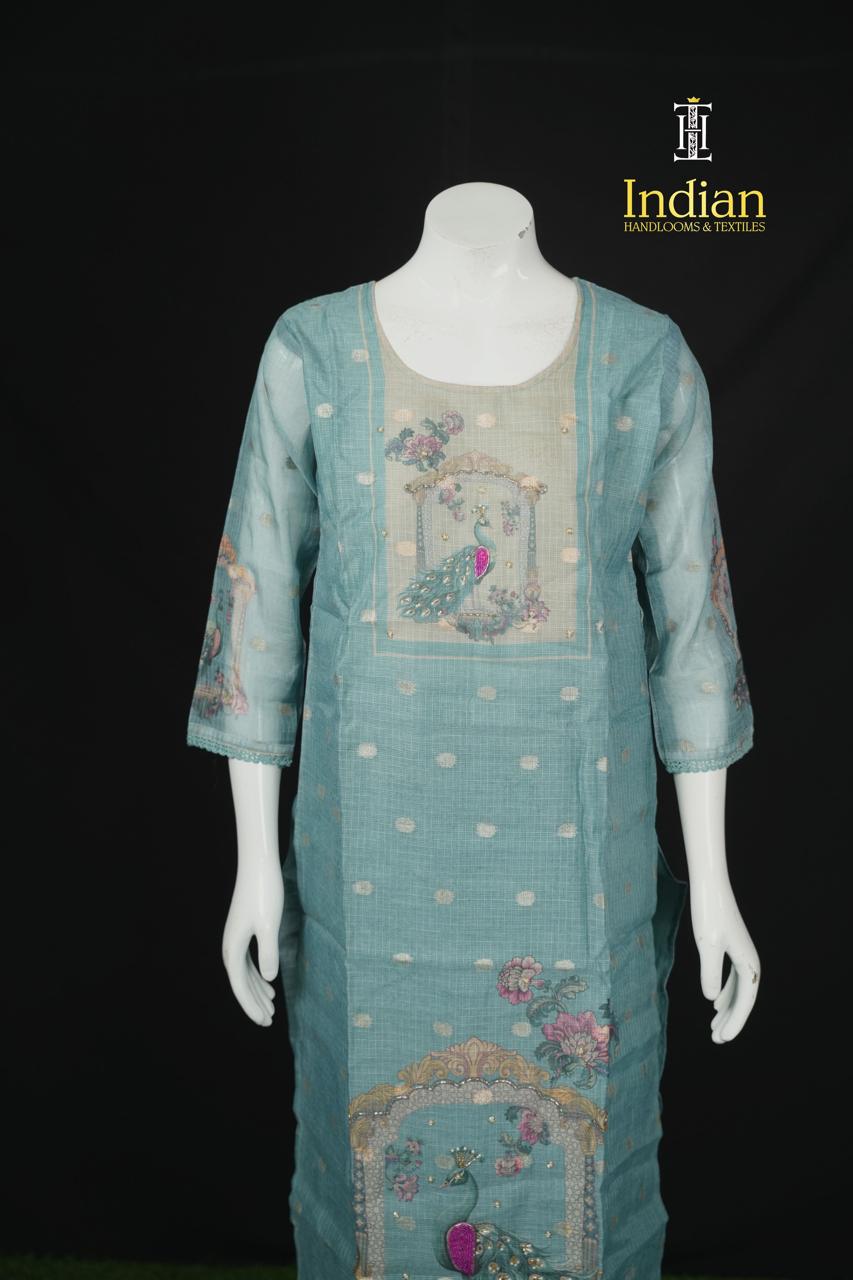 Digital Kota Cotton Sets - Sea Blue