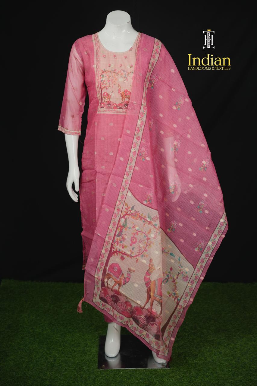 Digital Kota Cotton Sets - Leight Peach