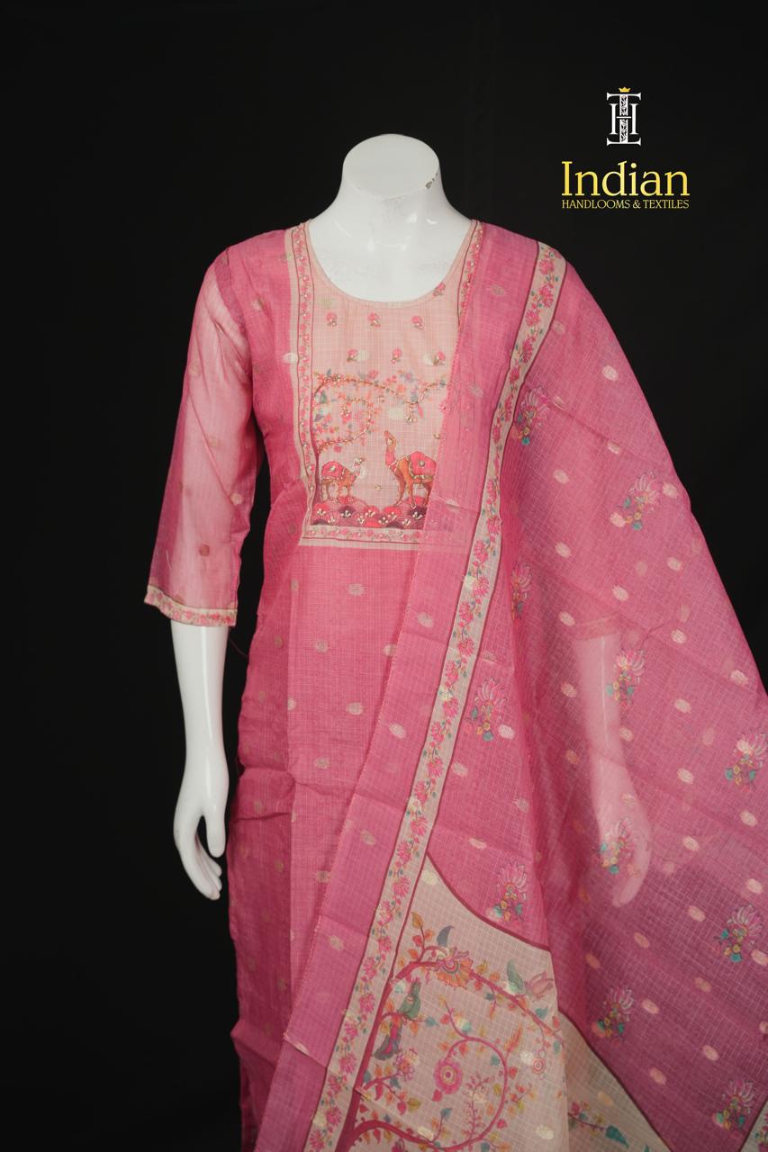 Digital Kota Cotton Sets - Leight Peach