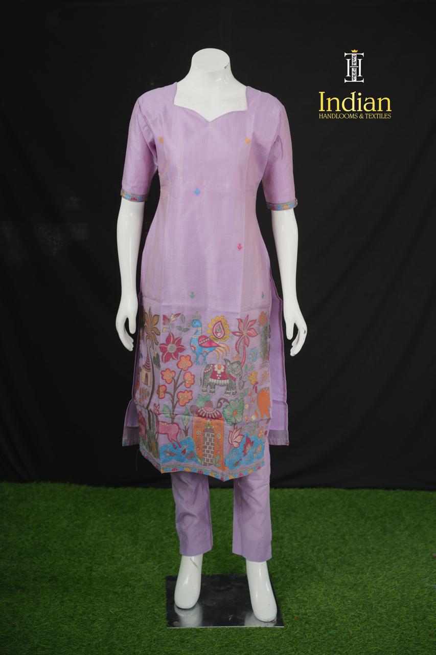 Premium Jamdhani  Sets - Lavender 1