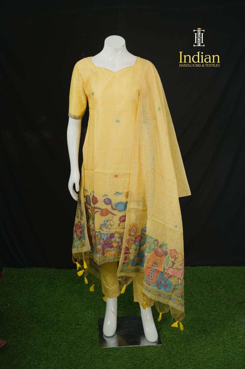 Premium Jamdhani Sets - Yellow