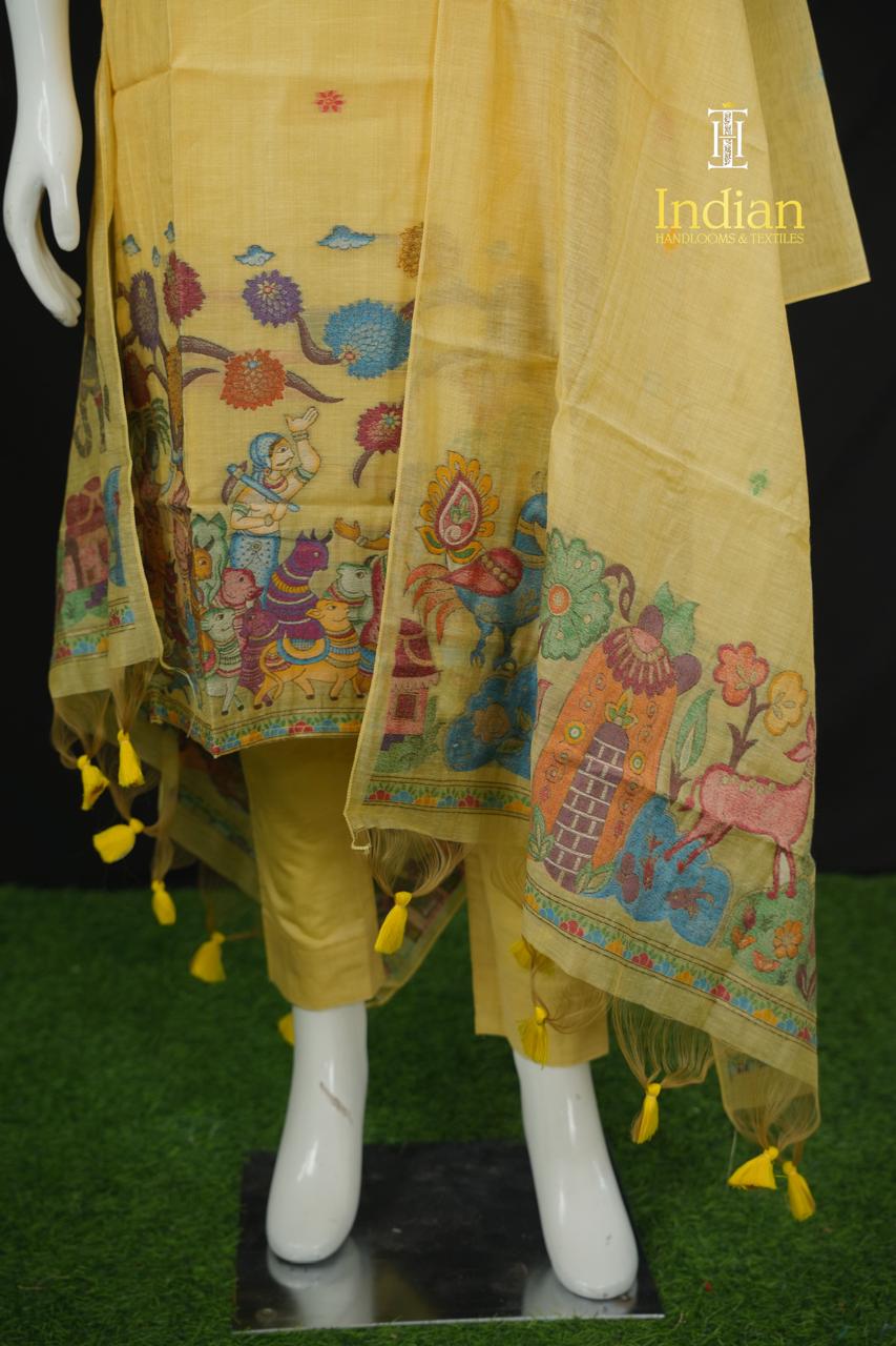 Premium Jamdhani Sets - Yellow
