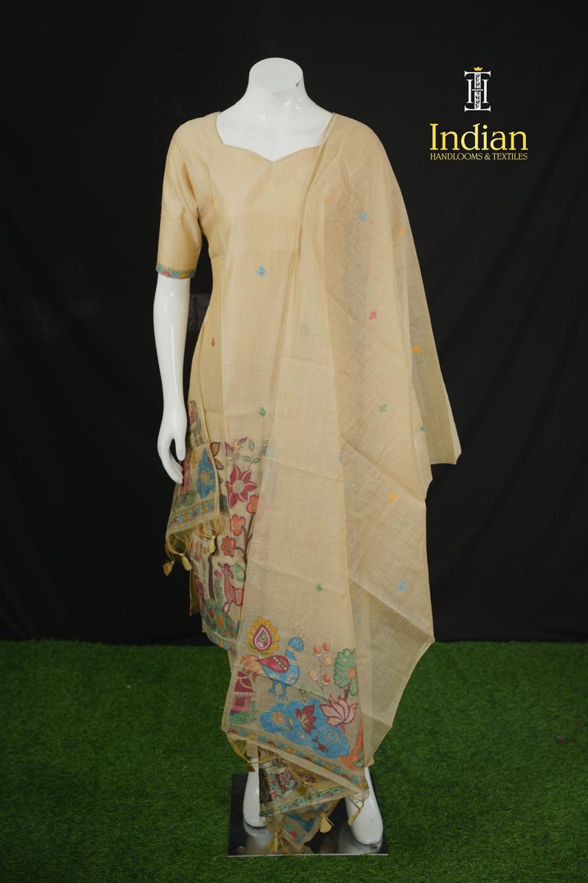 Premium Jamdhani Sets - Cream