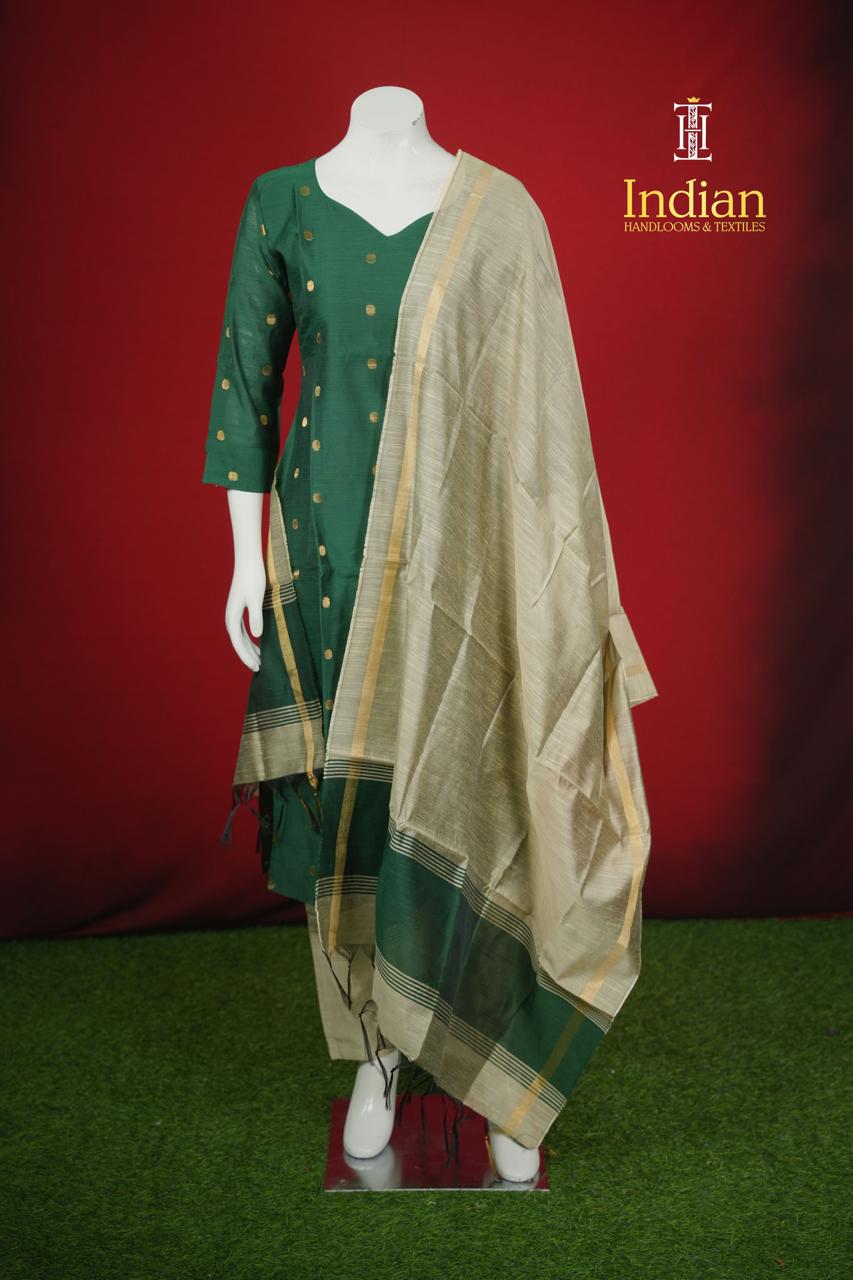 New 1 Raw Silk Sets - Dark Green