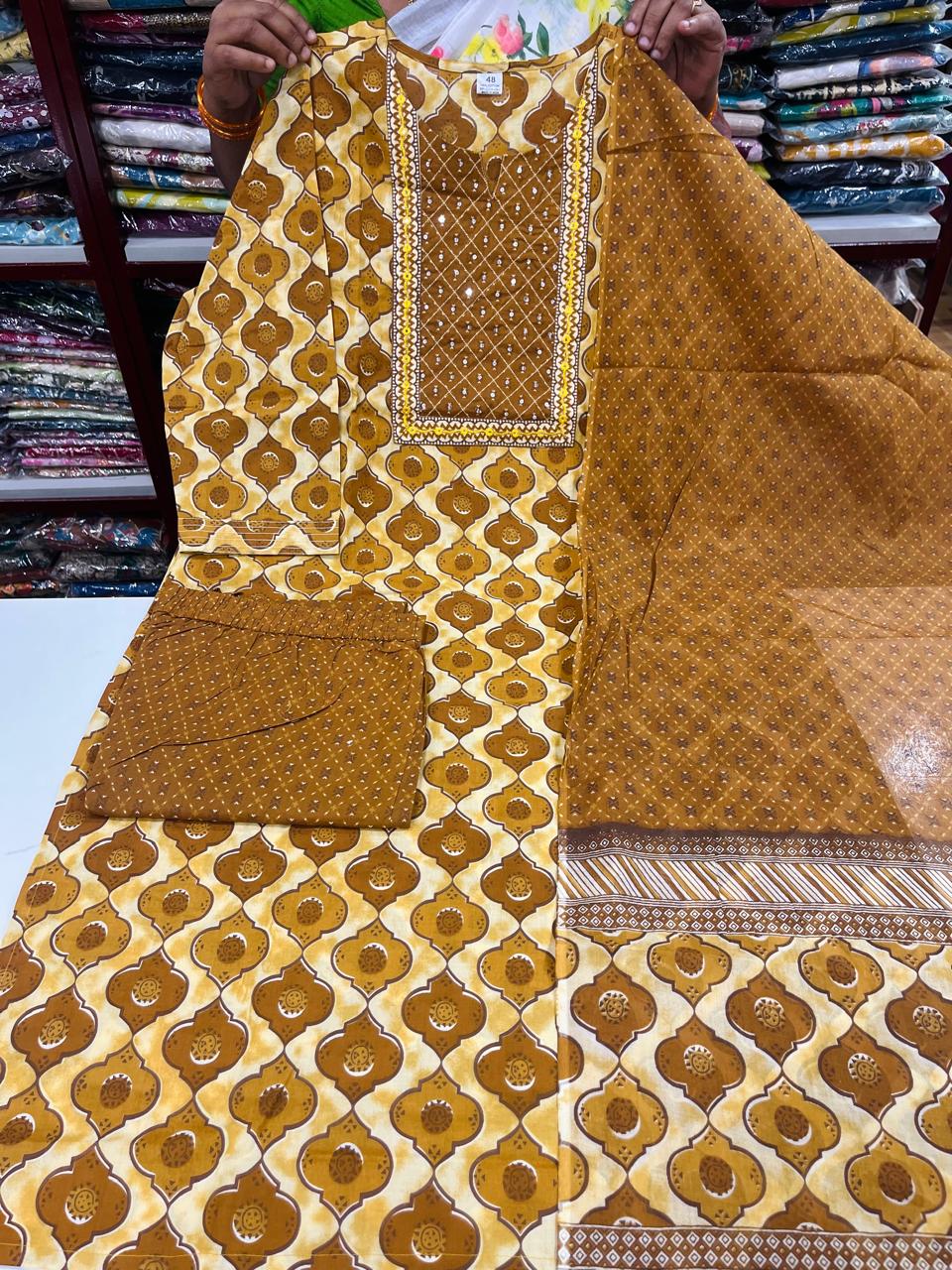 Pre PL Jaipuri Cotton - Yellow