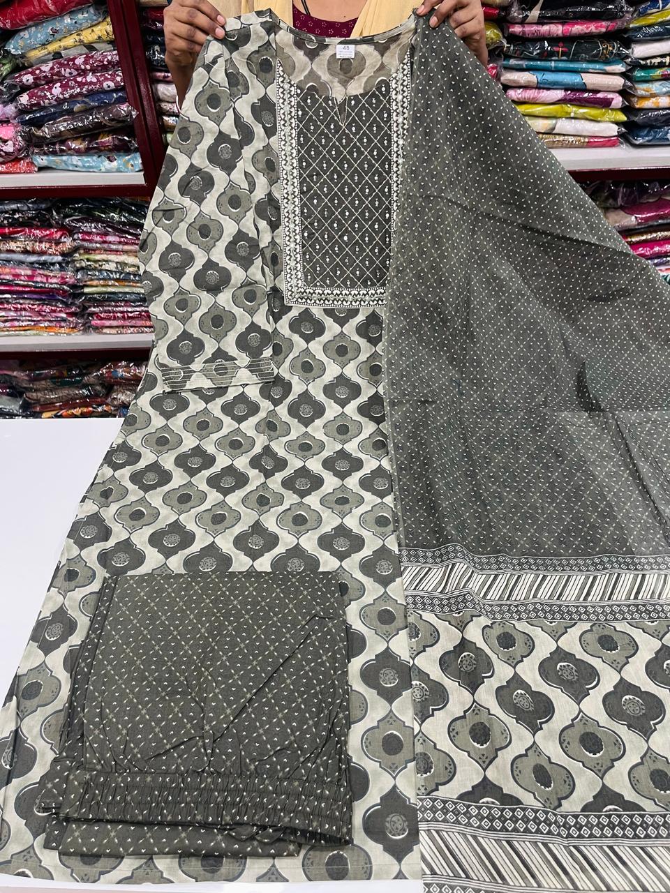 Pre PL Jaipuri Cotton - Grey