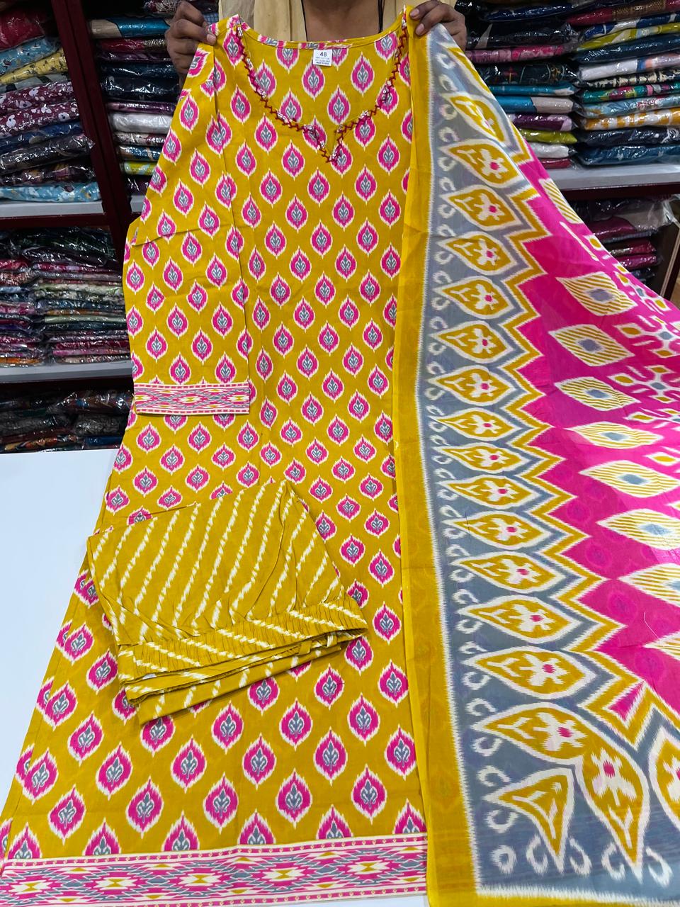 Pre PL Jaipuri Cotton - Mustard Yellow