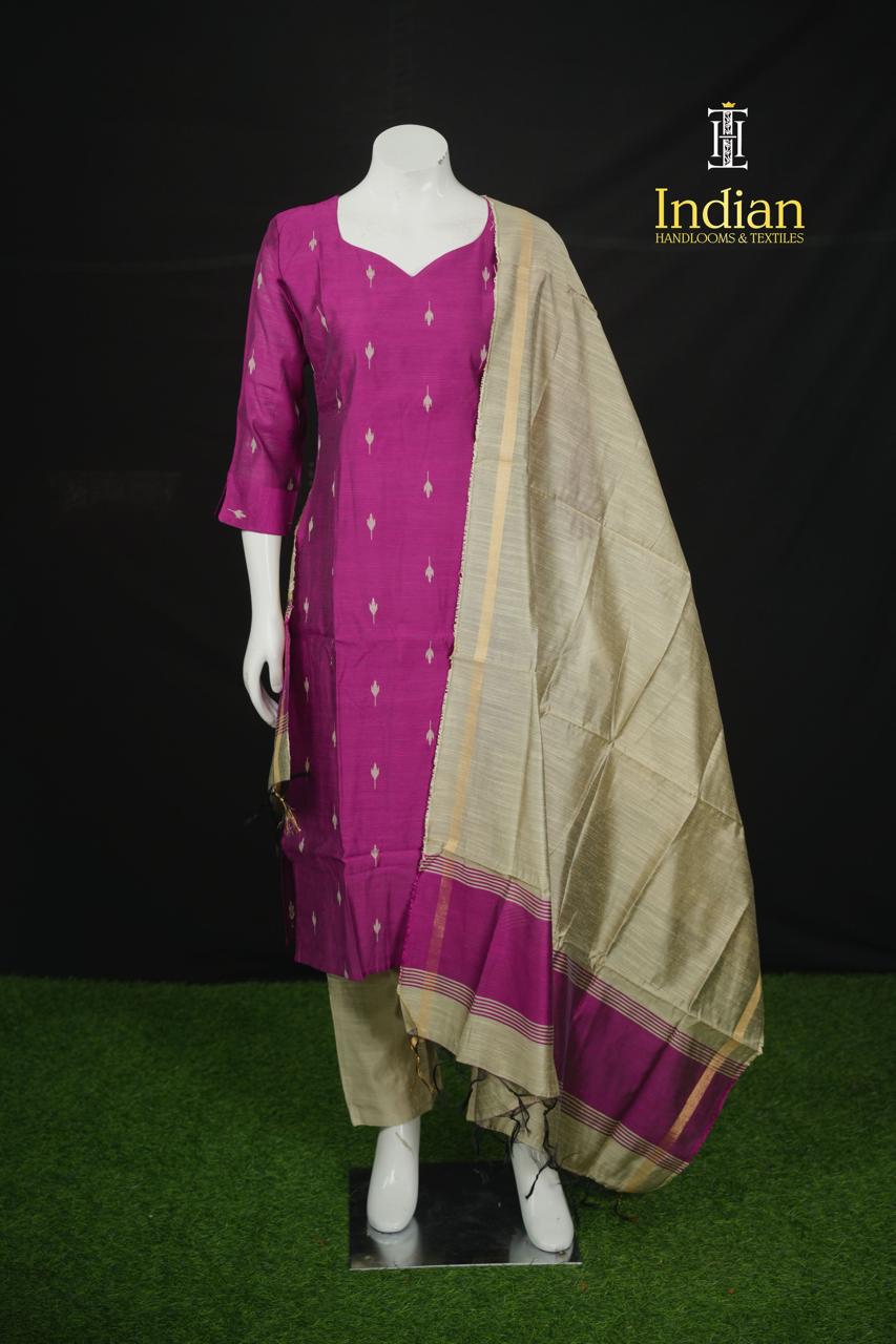 New 1 Raw Silk Sets - Majenta Pink