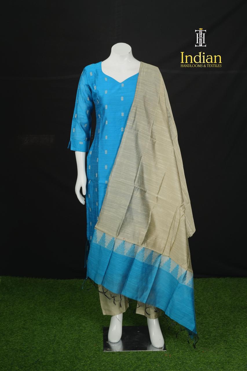 New 1 Raw Silk Sets - Sky Blue