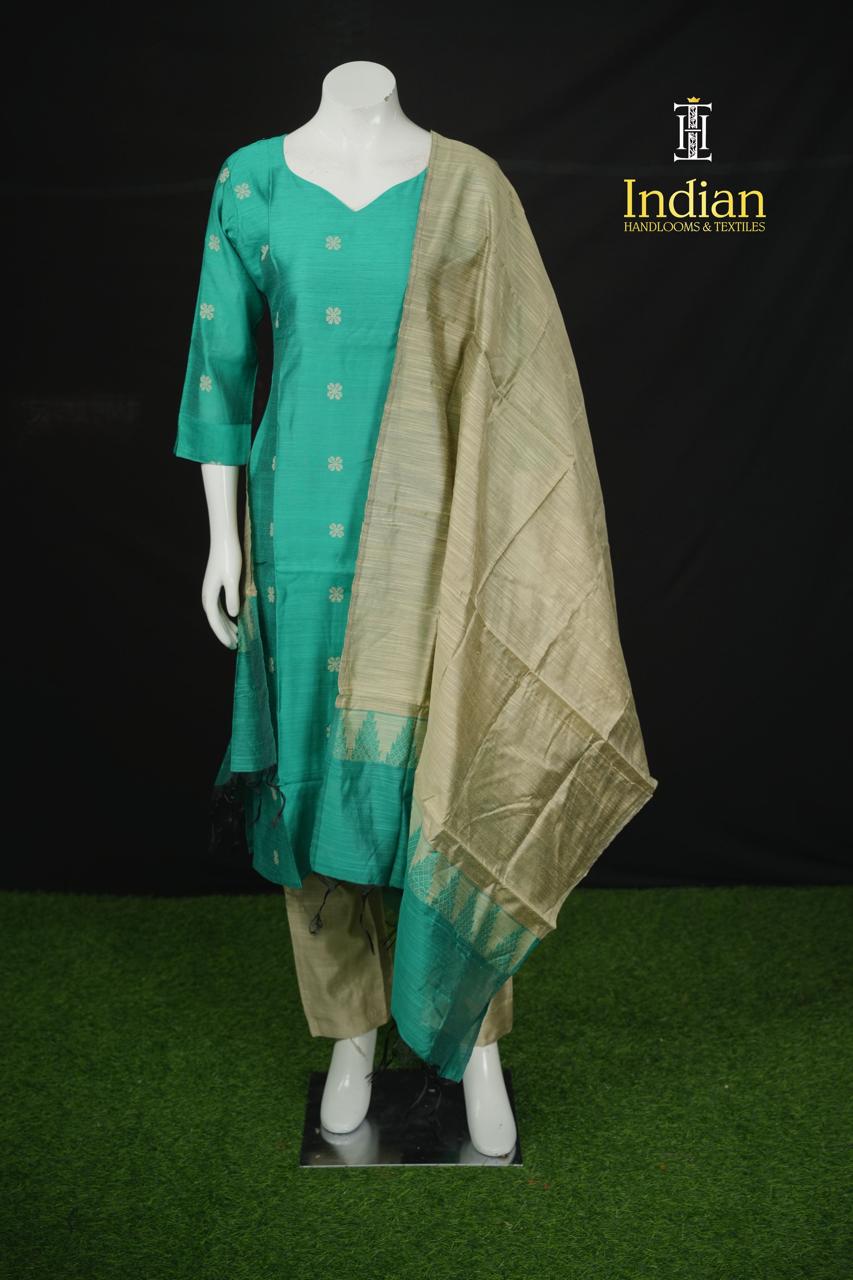 New 1 Raw Silk Sets - Sea Green