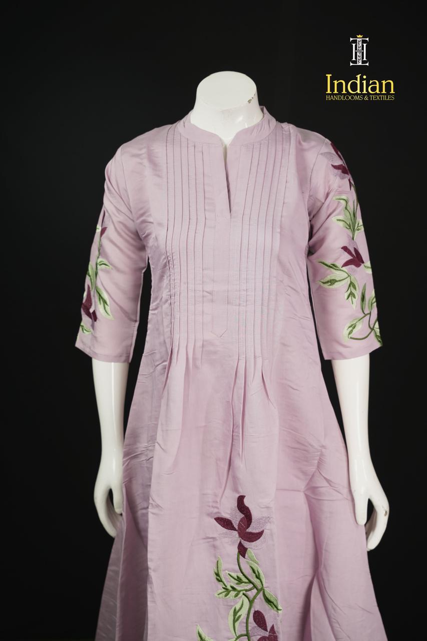 Premium Roman Silk Aline Cut 3pc Set-Lite Lavender