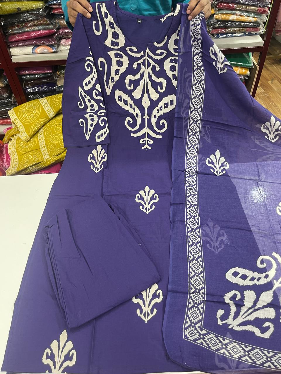 60/60 Jaipuri Cotton Sets - Purple 13
