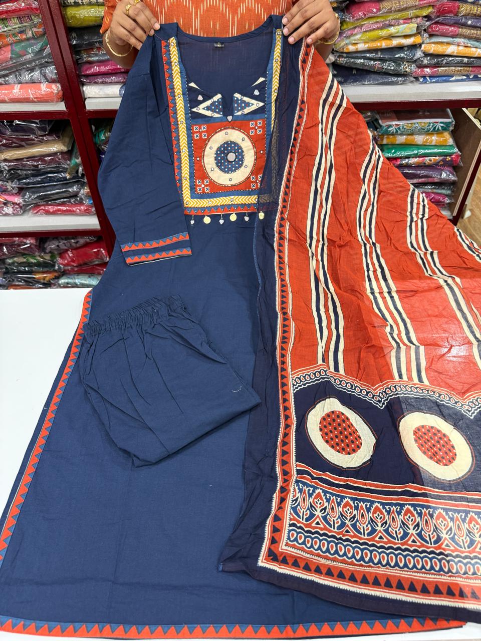 Designer Jaipuri Cotton Sets - Blue  15