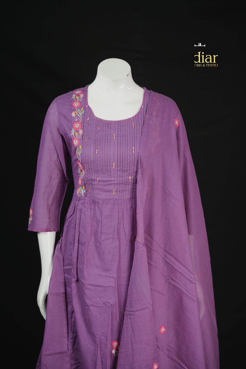 Premium Mul Cotton - Purple 101