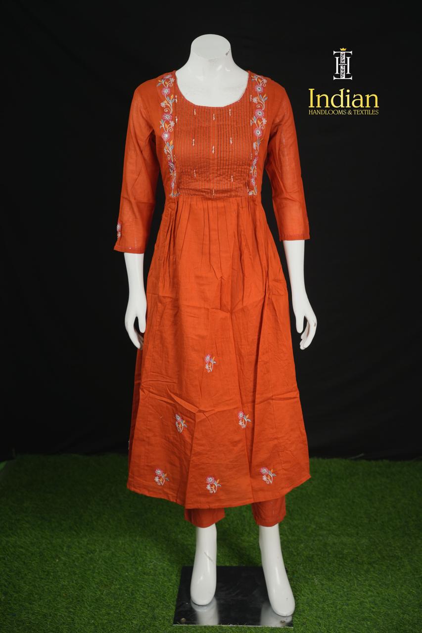 Premium Mul Cotton - Orange 102