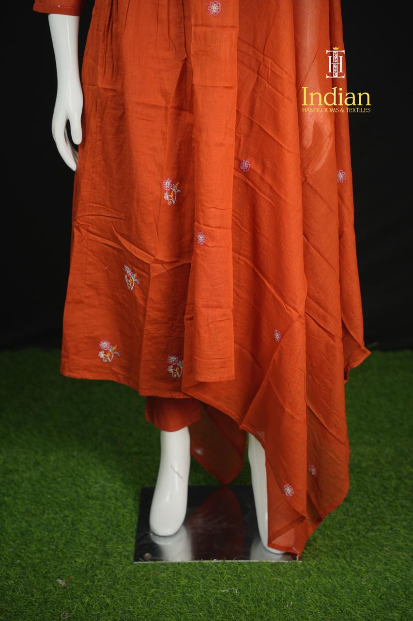 Premium Mul Cotton - Orange 102