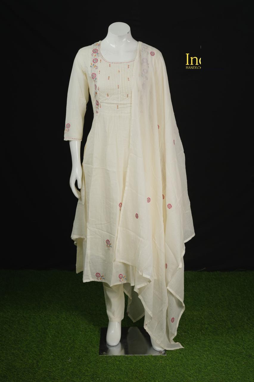 Premium Mul Cotton - Half White 103