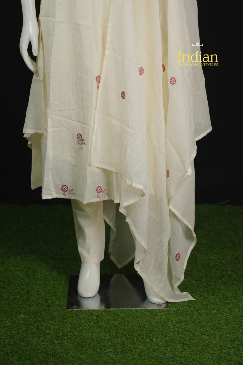 Premium Mul Cotton - Half White 103