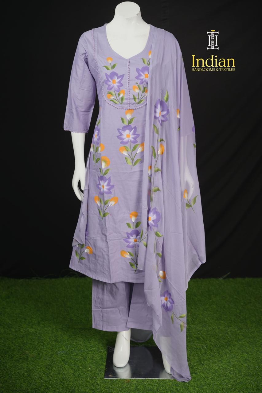 Brush Paint Line Cut 3 Pc Set -Lavender