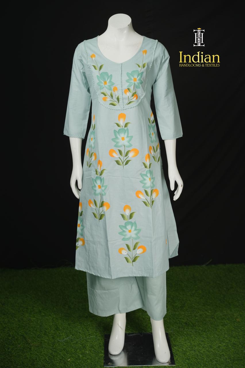 Brush Paint Line Cut 3 Pc Set -Lite sea Blue