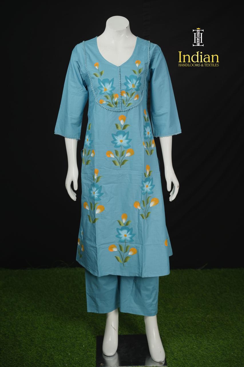 Brush Paint Line Cut 3 Pc Set -Blue