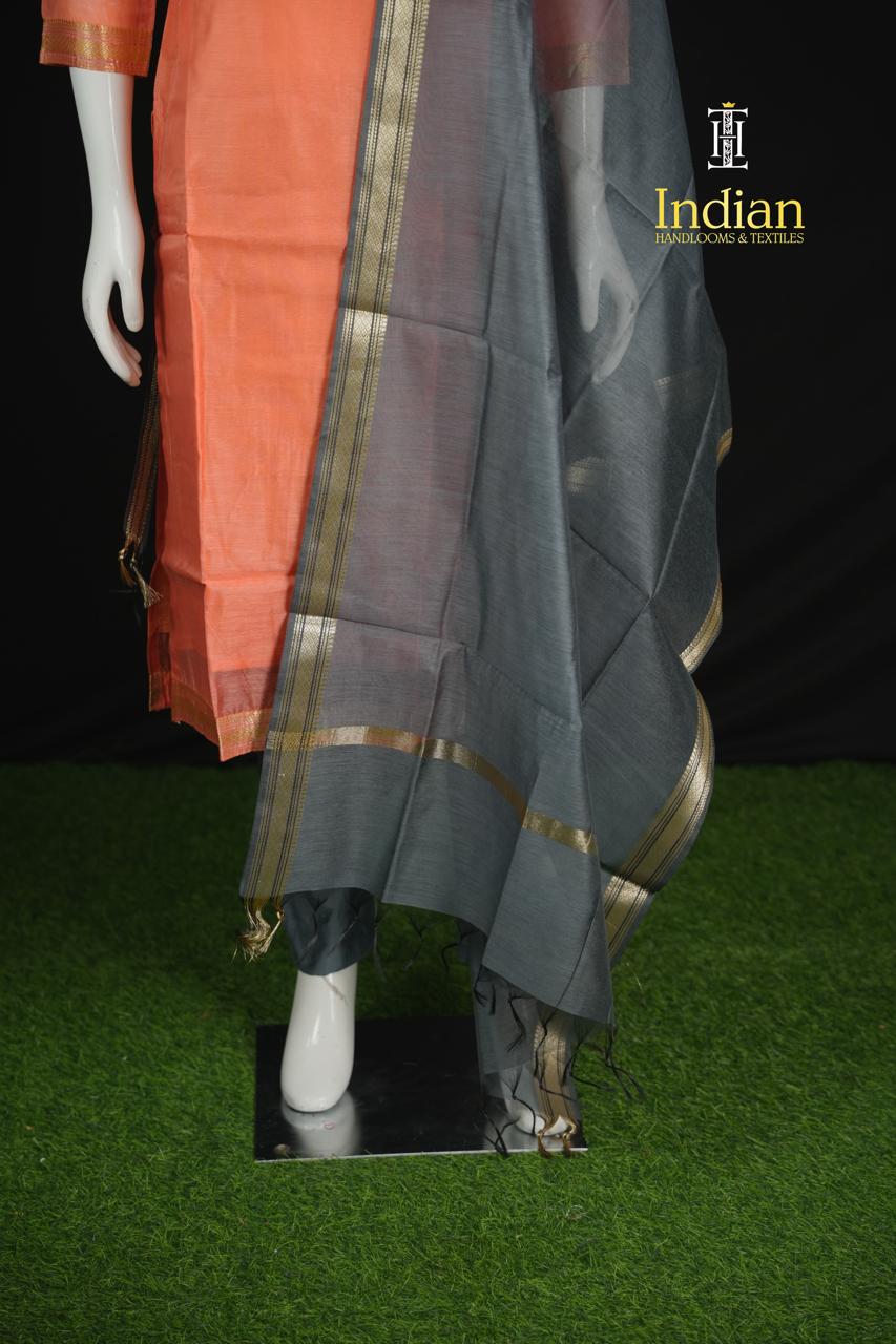 Mangalagiri Pattu Sets- Orange 1