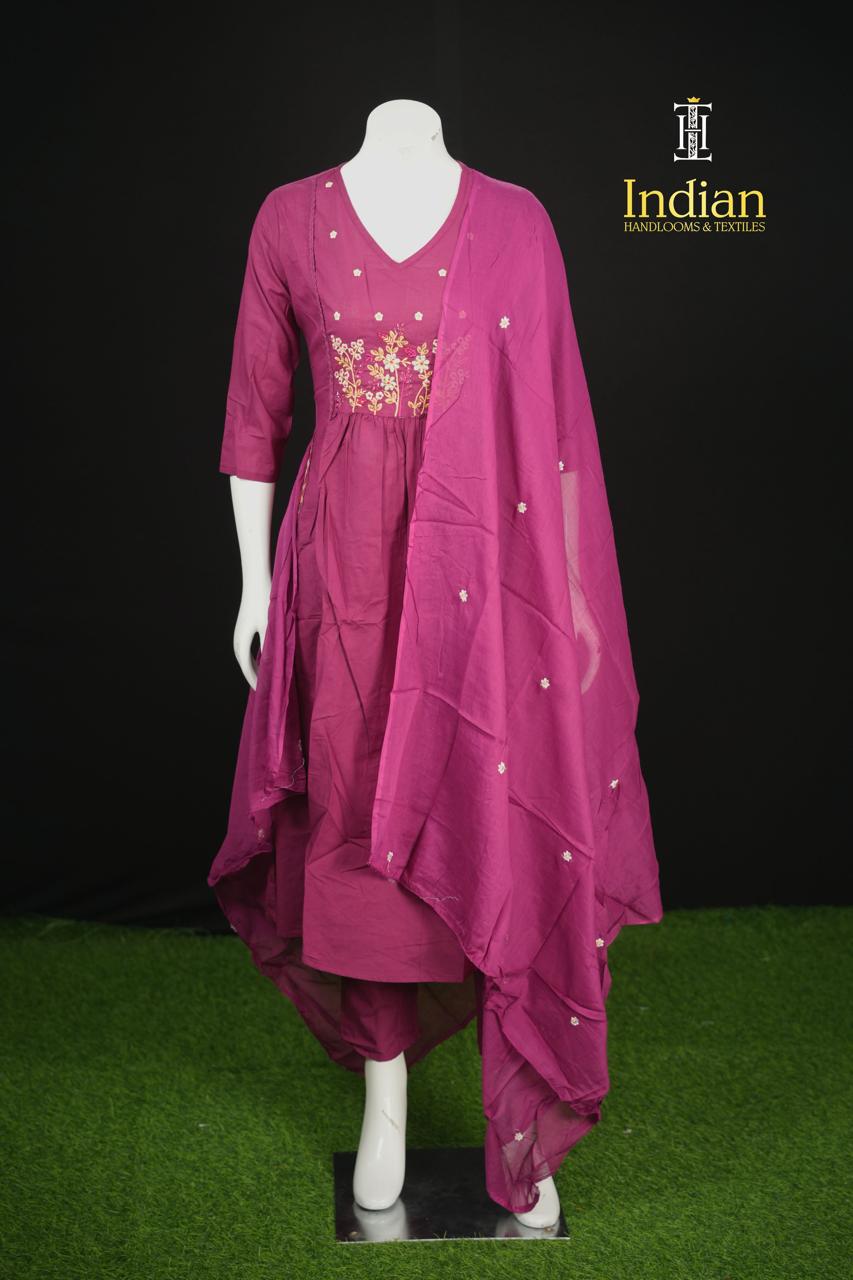 Designer Mul Cotton-Mejanta Pink 5