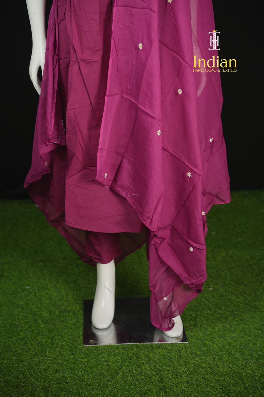 Designer Mul Cotton-Mejanta Pink 5